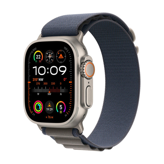 Apple Watch Ultra 2 GPS + Cellular - 49mm - Natural Titanium Case with Blue Alpine Loop (L)