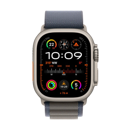 Apple Watch Ultra 2 GPS + Cellular - 49mm - Natural Titanium Case with Blue Alpine Loop (L)