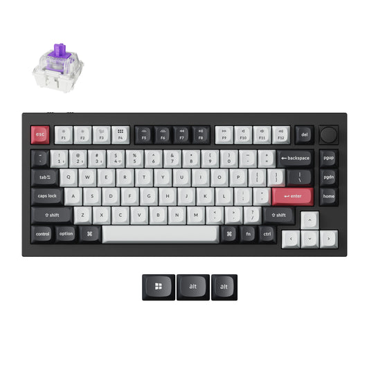 Keychron Q1 HE QMK Wireless Keyboard (Gateron Double-Rail Magnetic Nebula Switch) - Black