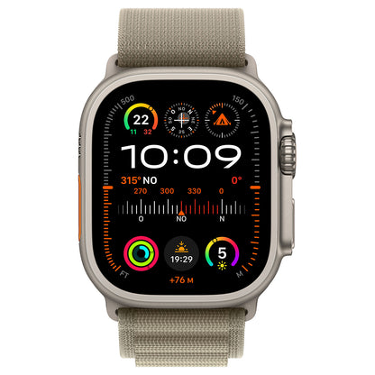 Apple Watch Ultra 2 GPS + Cellular - 49mm - Natural Titanium Case with Olive Alpine Loop (M)