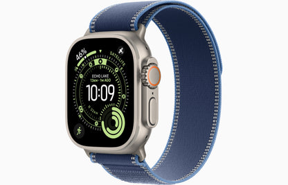 Apple Watch Ultra 3 GPS + Cellular - 49mm - Natural Titanium Case with Blue / Bright Blue Trail Loop (M/L)