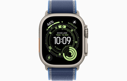 Apple Watch Ultra 3 GPS + Cellular - 49mm - Natural Titanium Case with Blue / Bright Blue Trail Loop (M/L)