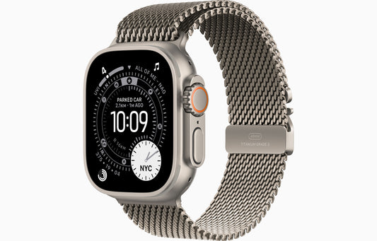 Apple Watch Ultra 2 GPS + Cellular - 49mm - Natural Titanium Case with Natural Titanium Milanese Loop (M)