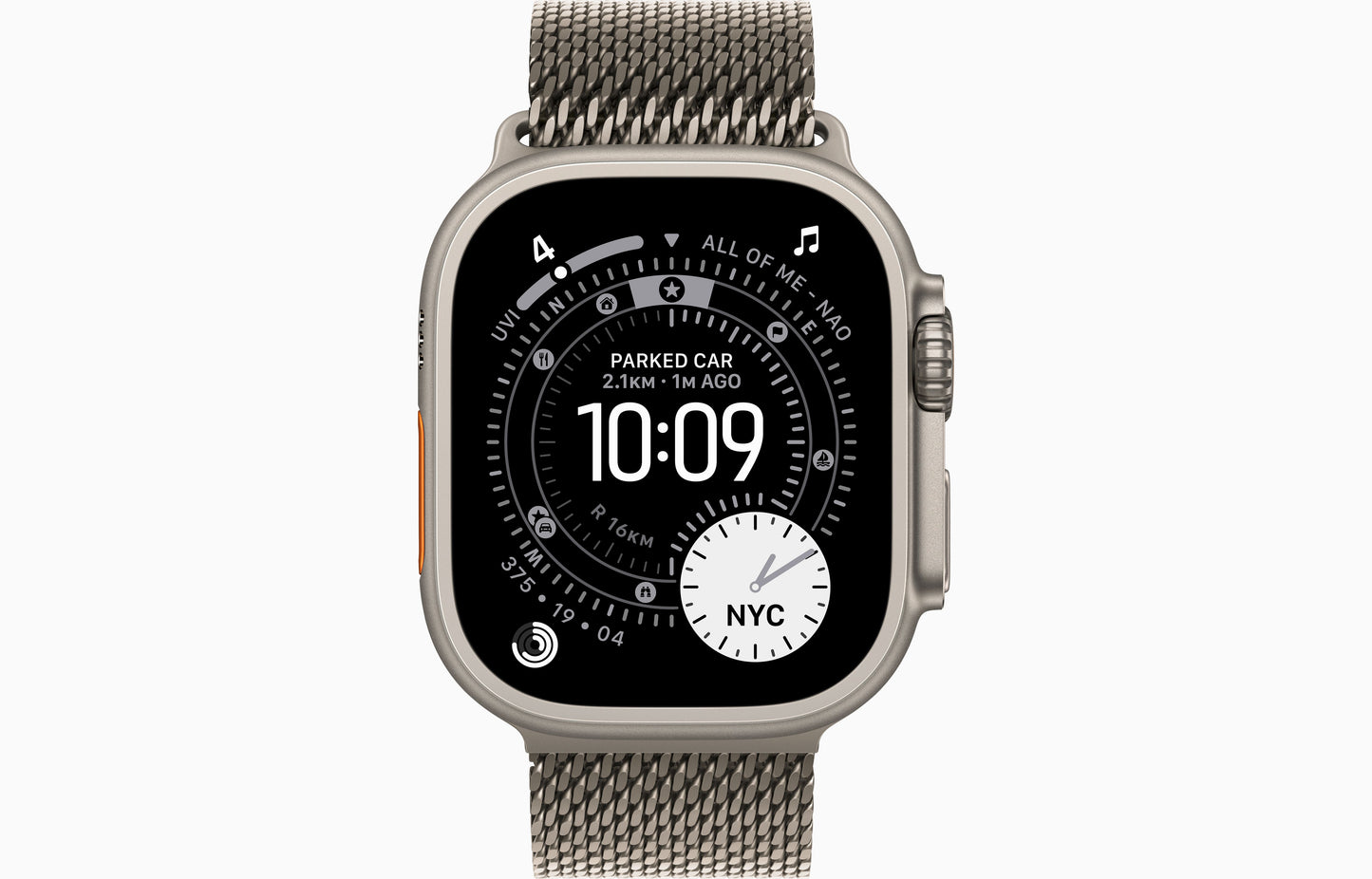 Apple Watch Ultra 2 GPS + Cellular - 49mm - Natural Titanium Case with Natural Titanium Milanese Loop (M)