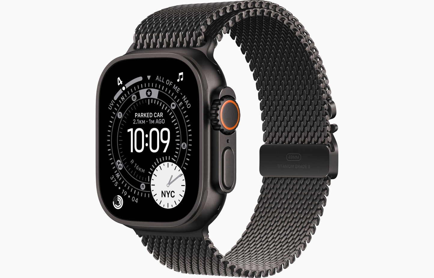 Apple Watch Ultra 2 GPS + Cellular - 49mm - Black Titanium Case with Black Titanium Milanese Loop (M)