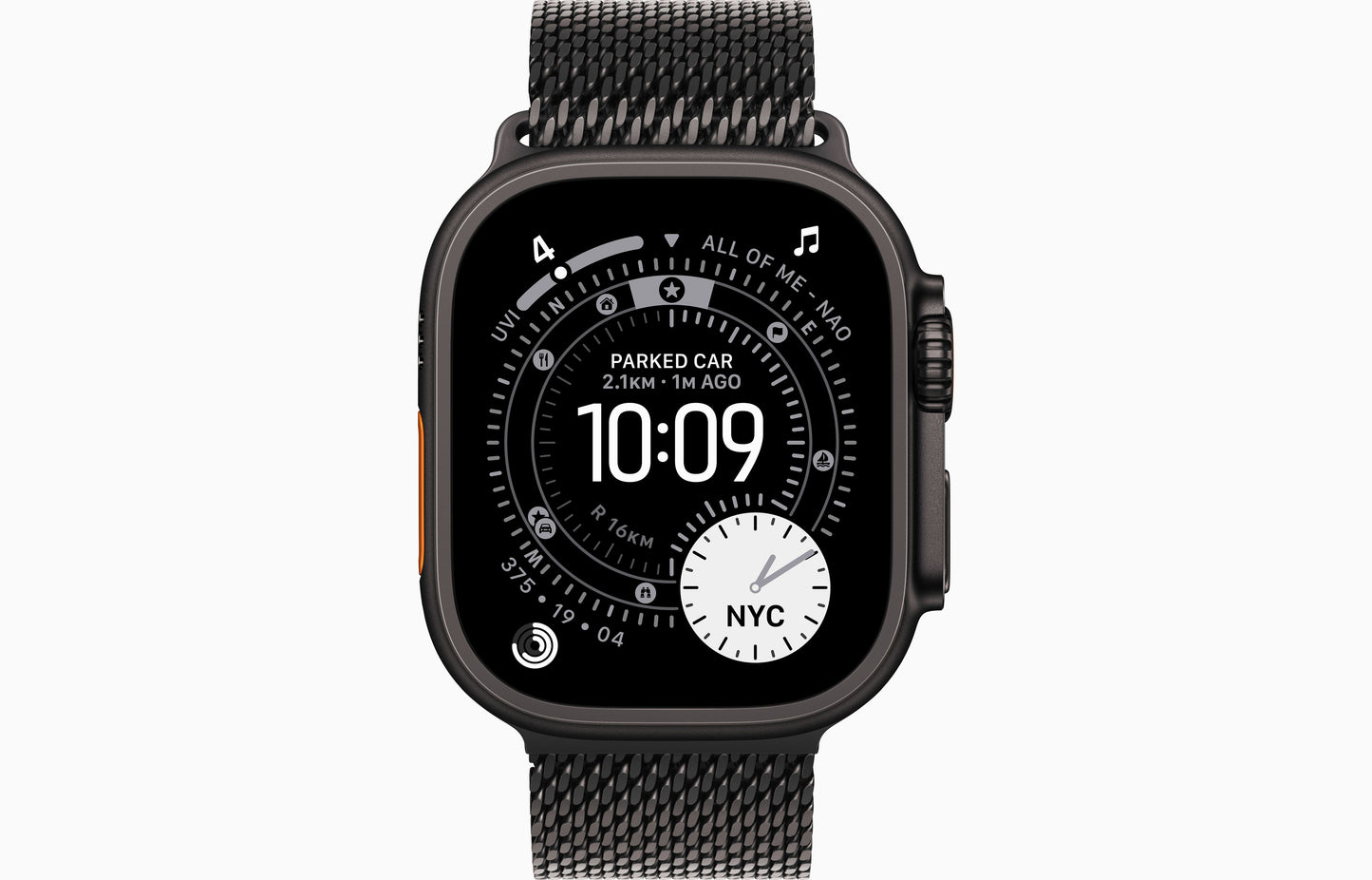 Apple Watch Ultra 2 GPS + Cellular - 49mm - Black Titanium Case with Black Titanium Milanese Loop (M)