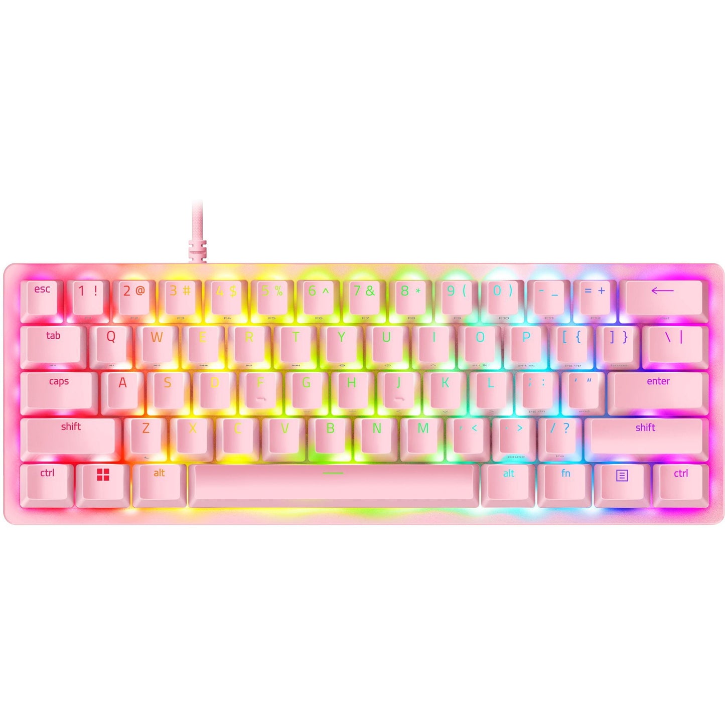Razer Huntsman Mini 60% Gaming Keyboard - Quartz Pink
