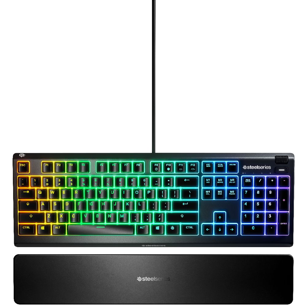 SteelSeries Apex 3 Wired Gaming Keyboard with RGB Back Lighting - Black