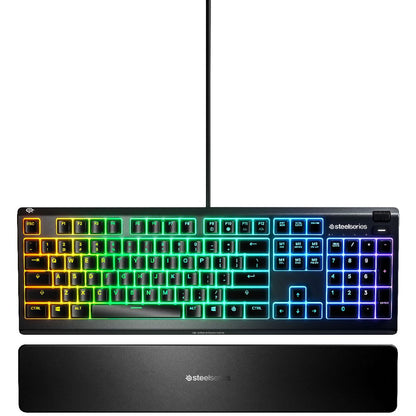 SteelSeries Apex 3 Wired Gaming Keyboard with RGB Back Lighting - Black