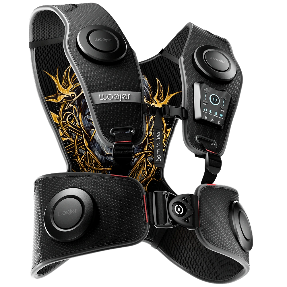 Woojer VEST 3 - Fortnite Edition Special Gamer Bundle - Wearable Haptic Vest for Immersive VR, Gaming & Music