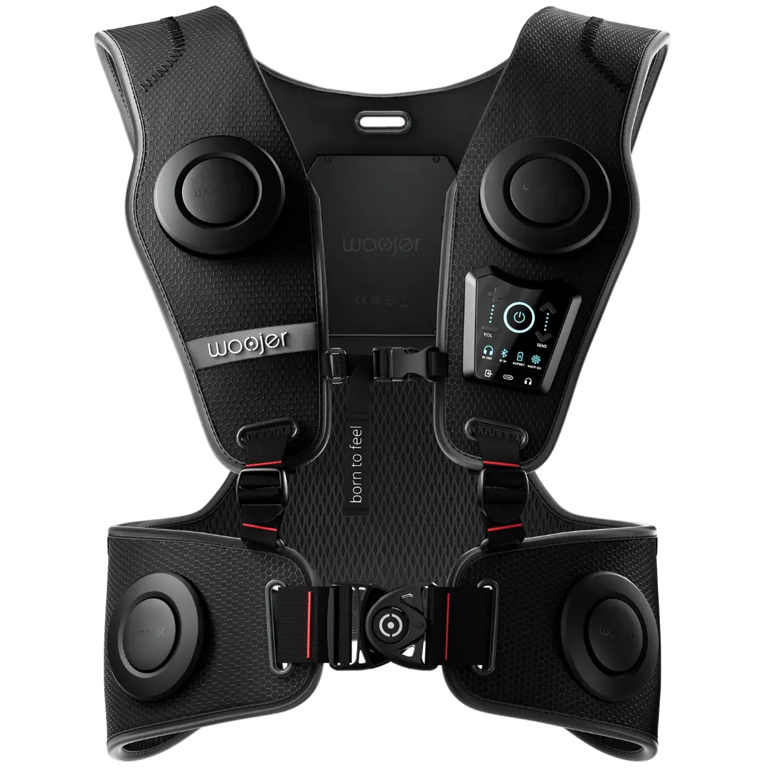 Woojer VEST 3 - Wearable Haptic Vest for Immersive VR, Gaming & Music - Black