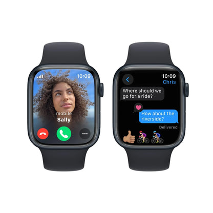 Apple Watch Series 9 Midnight showing calls and messages