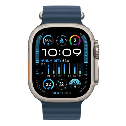 Apple Watch Ultra 2 (GPS + Cellular) 49mm - Natural Titanium - Blue Ocean Band