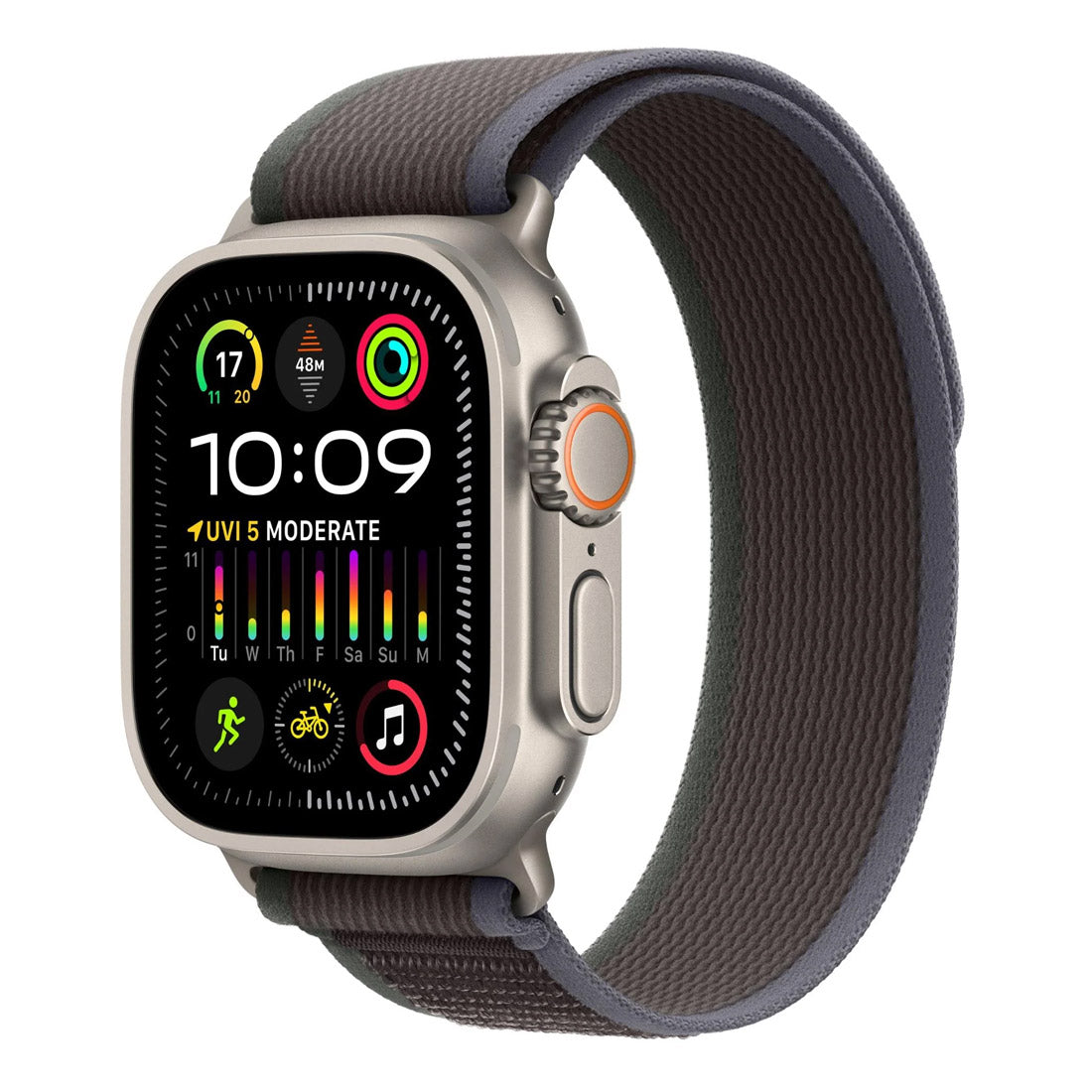Apple Watch Ultra 2 GPS + Cellular - 49mm - Natural Titanium Case with Blue / Black Trail Loop (S/M)