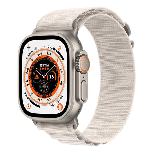Apple Watch Ultra (GPS + Cellular) 49mm - Titanium - Starlight Alpine Loop (Small)