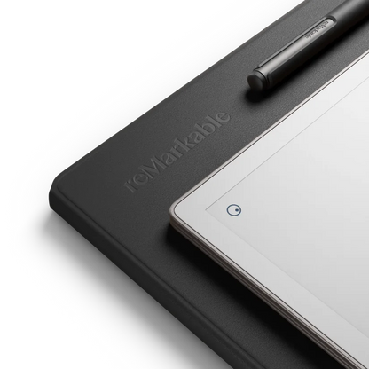 reMarkable Paper Pro 11.8" Tablet Bundle with Marker Plus and Black Leather Book Folio