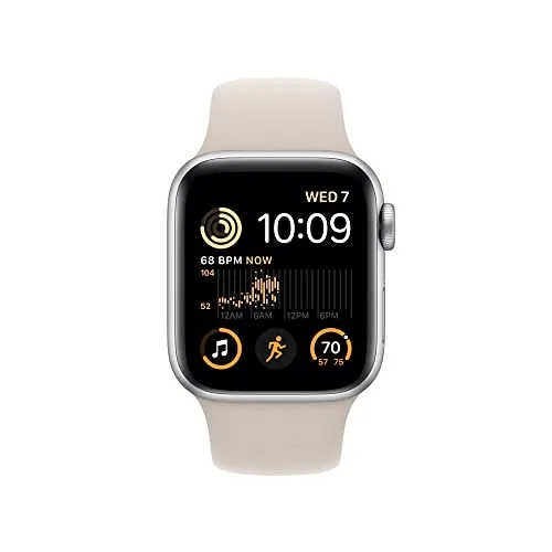 Apple Watch SE (2nd Gen) GPS + Cellular - 40mm - Silver Aluminium Case with Starlight Sports Band (M/L)