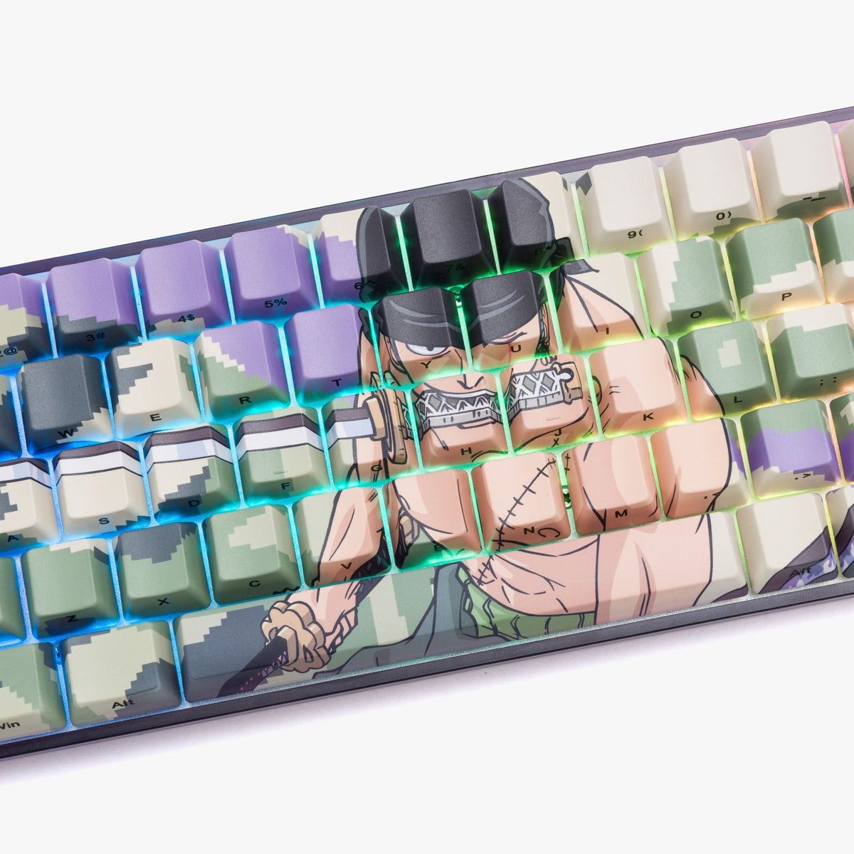 Centre keycap detail on the Higround x One Piece Basecamp 65HE Zoro Edition
