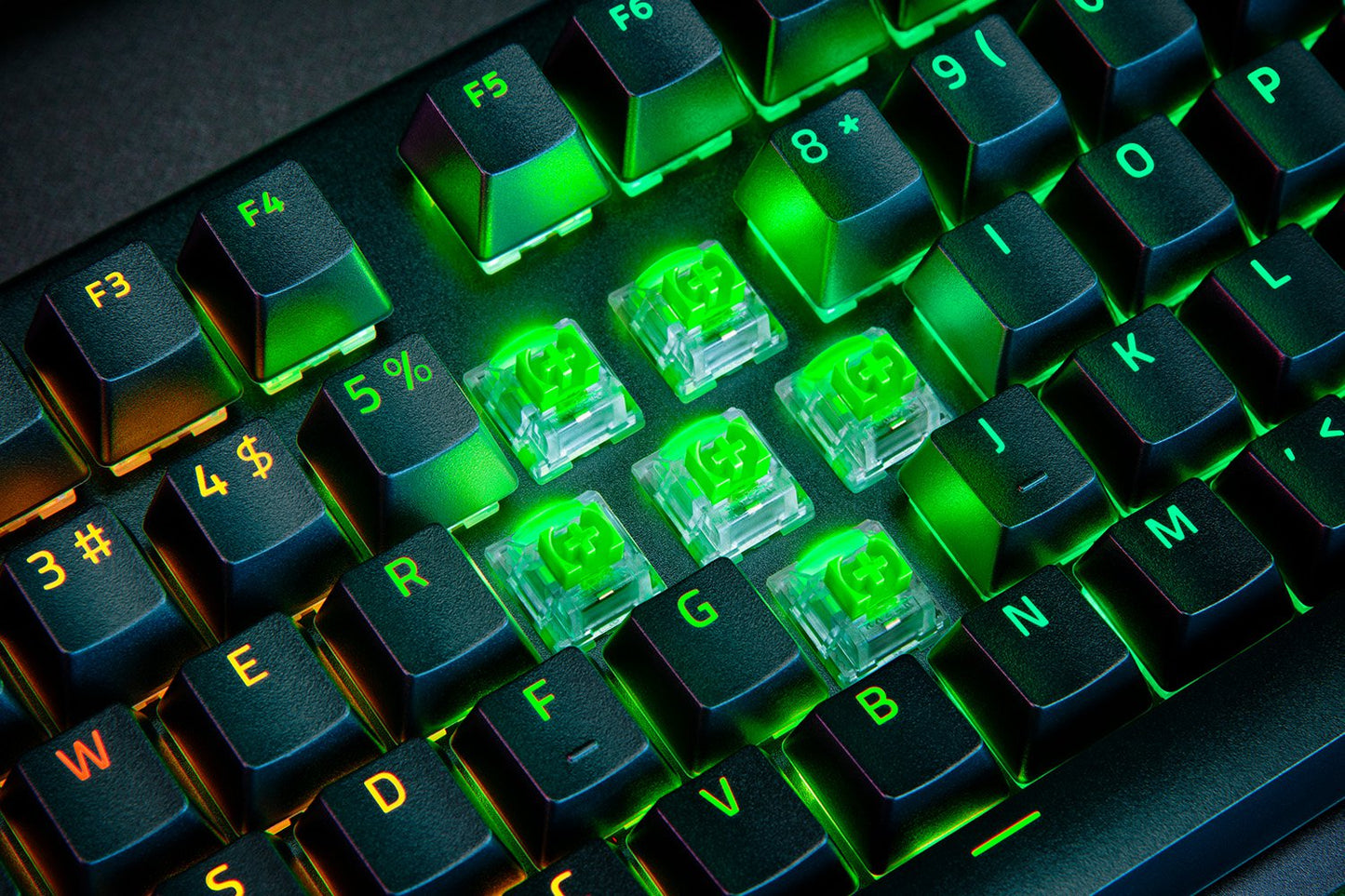 Razer BlackWidow V4 Pro Mechanical Gaming Keyboard RGB - Green Switch - Black