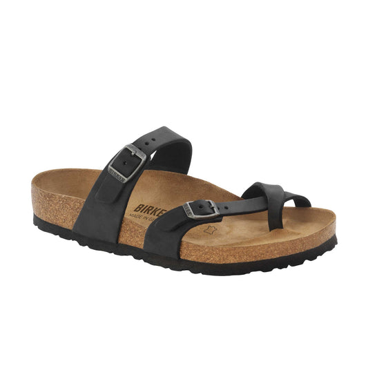 Birkenstock Mayari  Black - Regular Fit - Natural Leather Oiled Upper