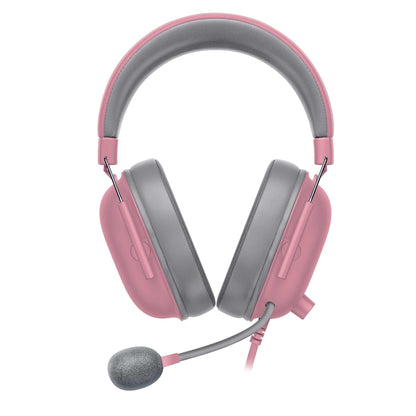 Razer BlackShark V2 X quartz pink wired gaming headset, view 3