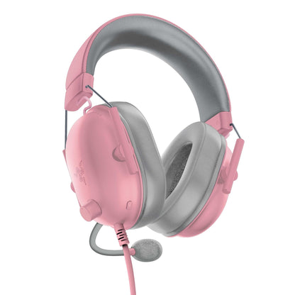 Razer BlackShark V2 X quartz pink wired gaming headset, view 4