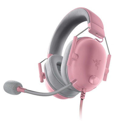 Razer BlackShark V2 X wired gaming headset in quartz pink