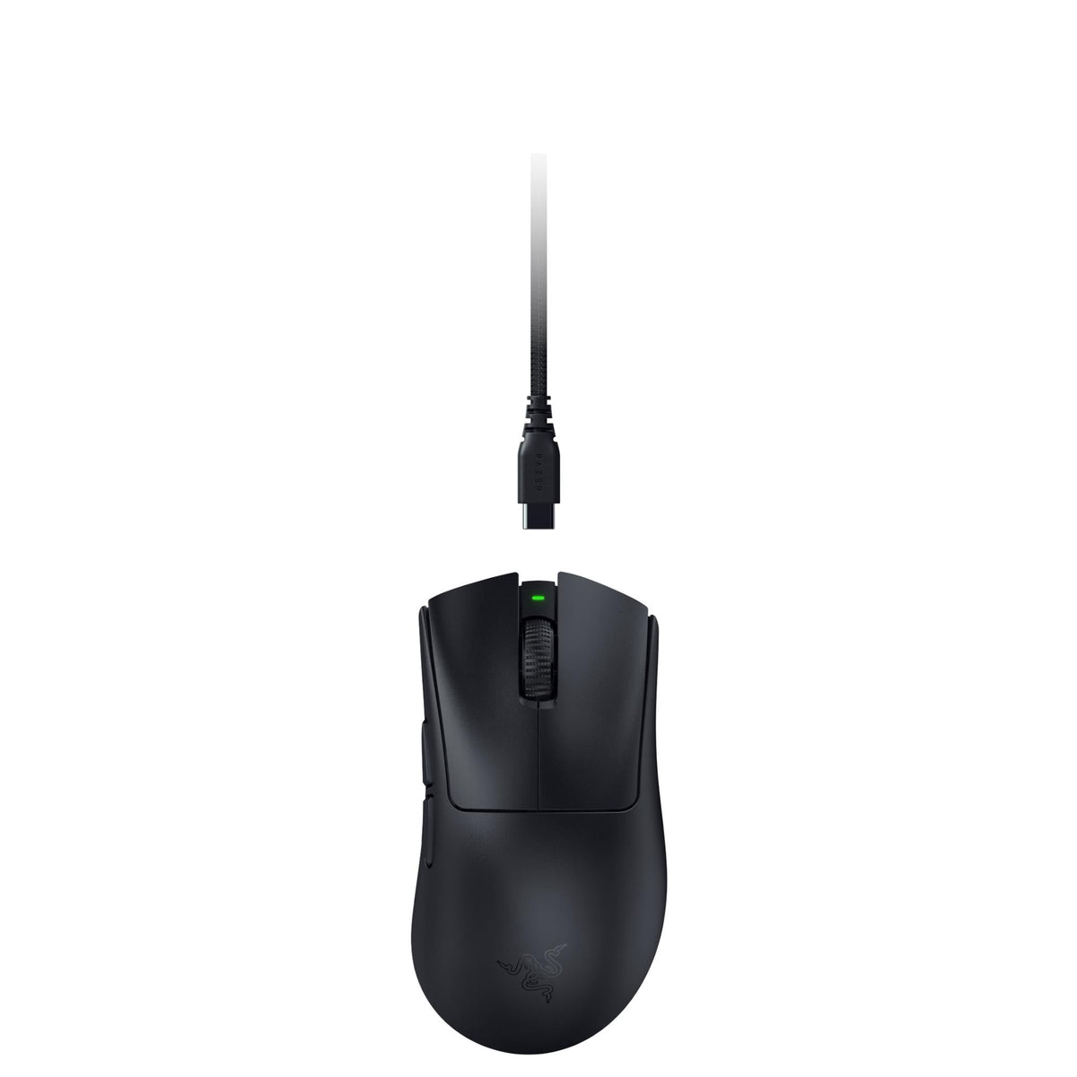 Razer DeathAdder V4 Pro black wireless gaming mouse, view 2
