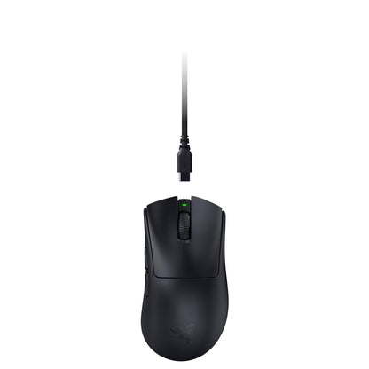 Razer DeathAdder V4 Pro black wireless gaming mouse, view 2