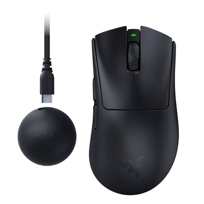 Razer DeathAdder V4 Pro wireless gaming mouse in black