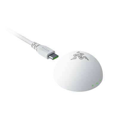 Razer DeathAdder V4 Pro white wireless gaming mouse, view 9
