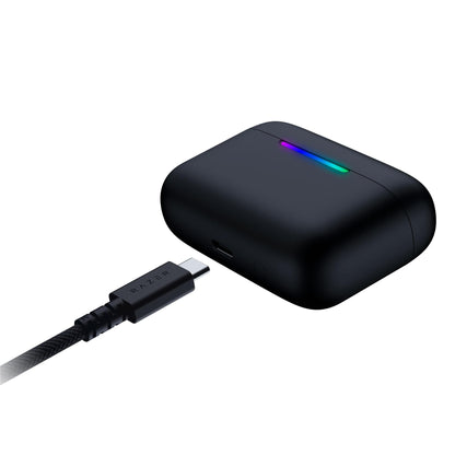Razer Hammerhead V3 HyperSpeed black wireless earbuds, view 8