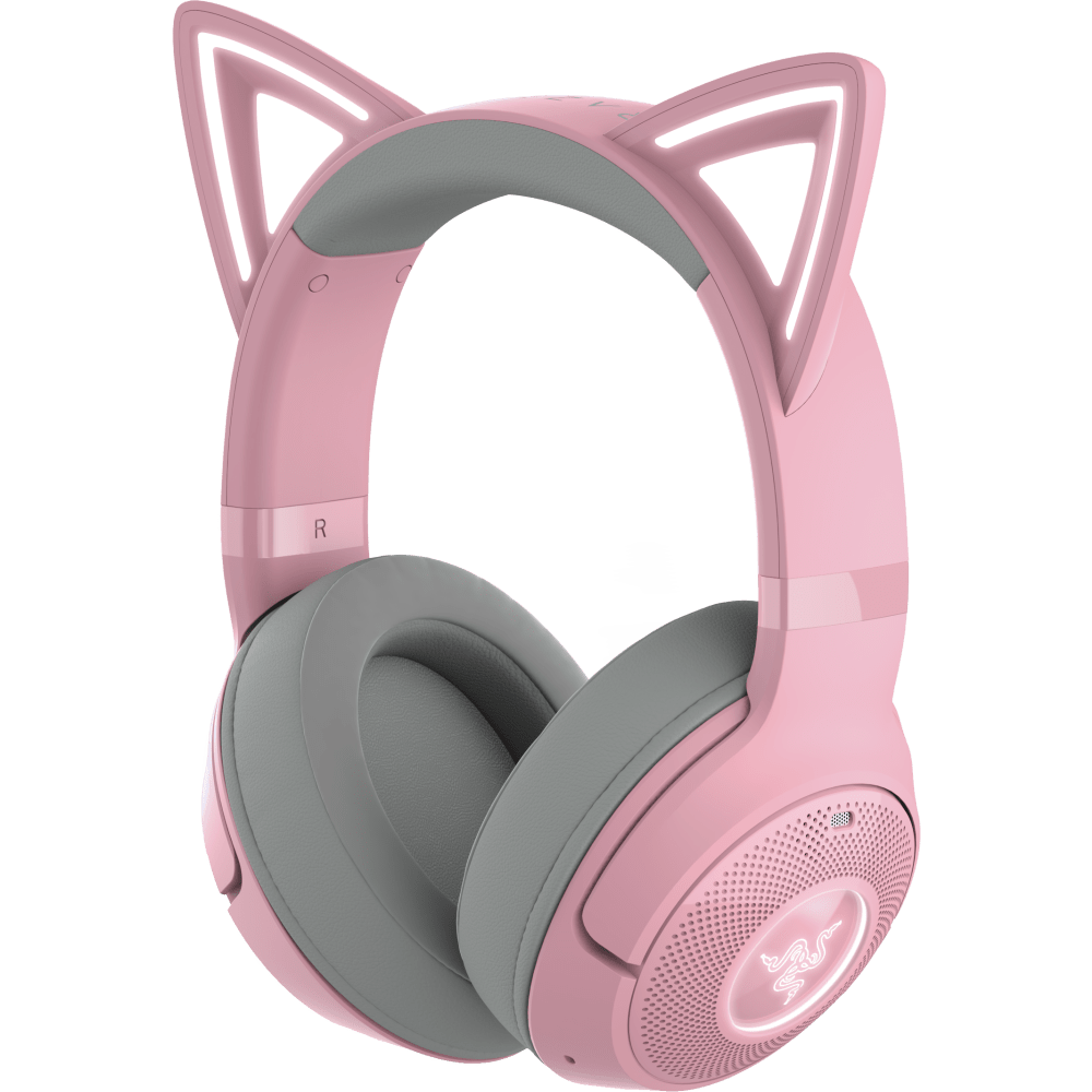 Razer Kraken Kitty V2 BT wireless RGB headset in quartz pink