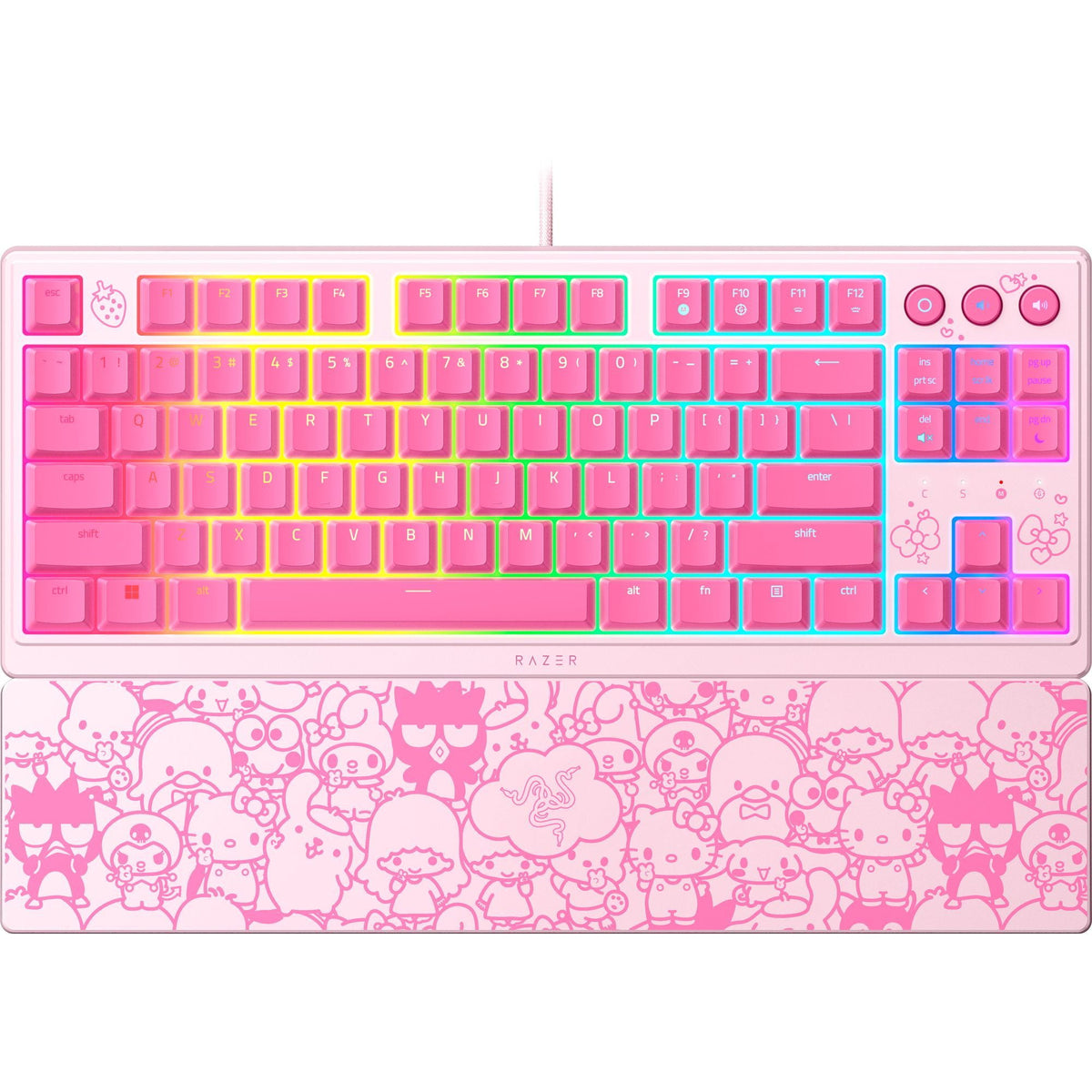 Razer Ornata V3 TKL gaming keyboard, Hello Kitty and Friends Edition