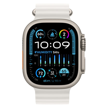 Apple Watch Ultra 2 GPS + Cellular - 49mm - Natural Titanium Case with White Ocean Band (S/M)
