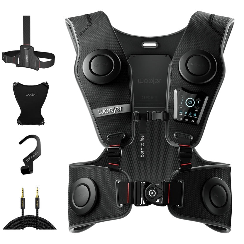Woojer VEST 3 - Special Gamer Bundle - Wearable Haptic Vest for Immersive VR, Gaming & Music