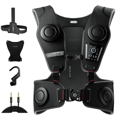 Woojer VEST 3 - Special Gamer Bundle - Wearable Haptic Vest for Immersive VR, Gaming & Music