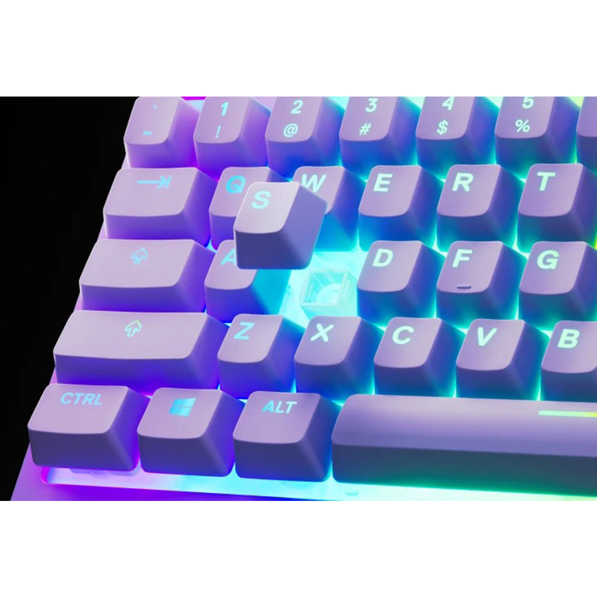 SteelSeries Apex 3 TKL RGB lavender gaming keyboard, view 4