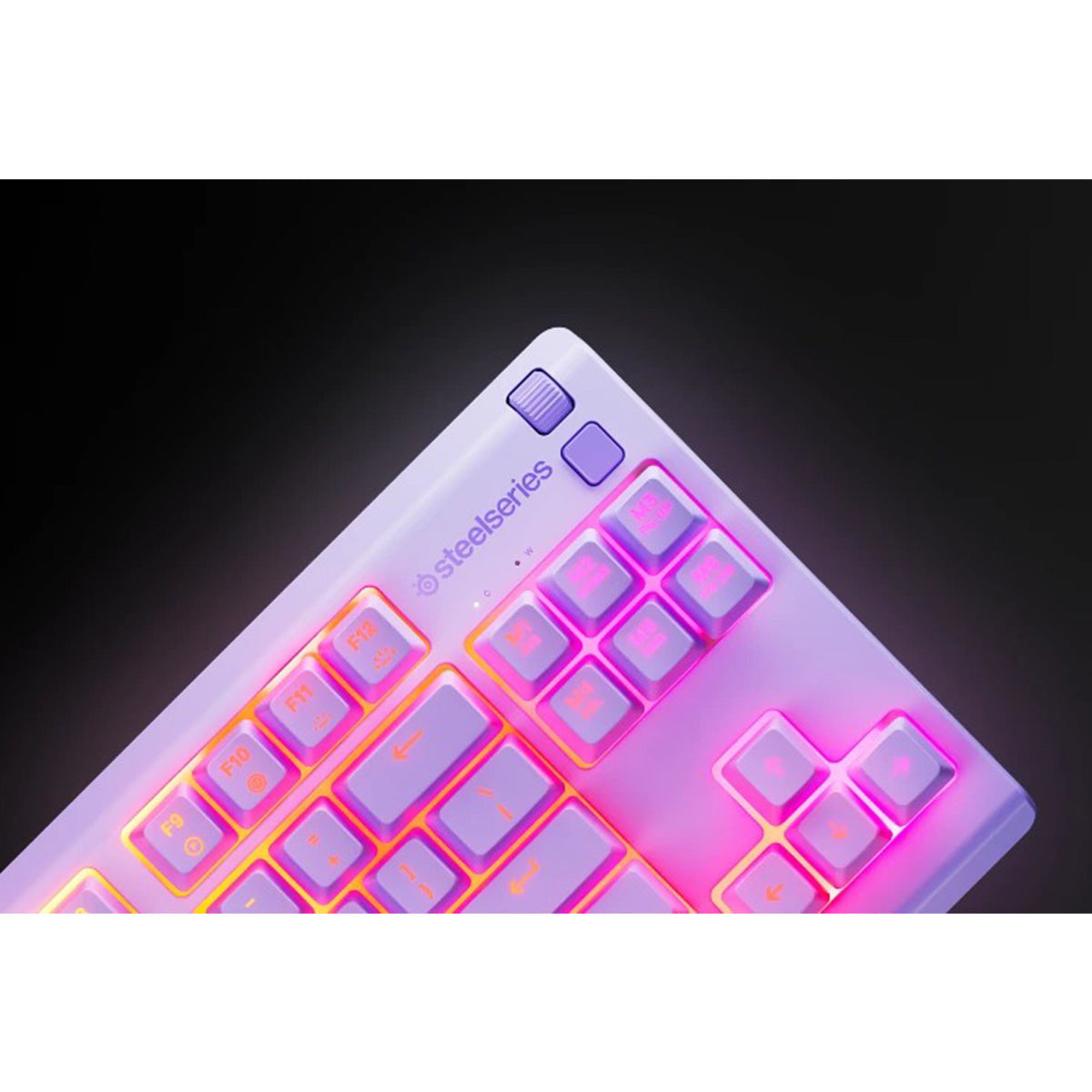 SteelSeries Apex 3 TKL RGB lavender gaming keyboard, view 5
