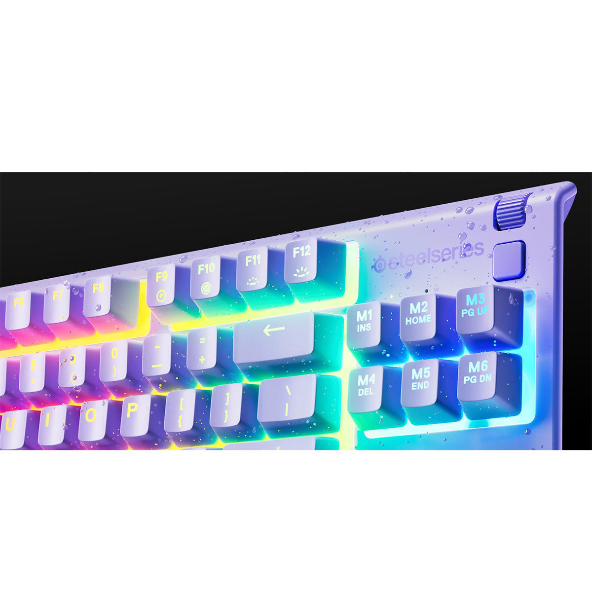 SteelSeries Apex 3 TKL RGB lavender gaming keyboard, view 6
