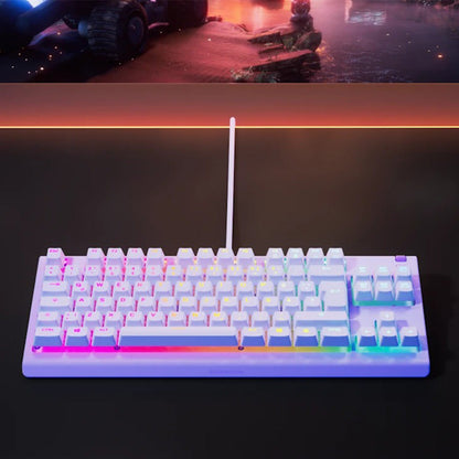 SteelSeries Apex 3 TKL RGB lavender gaming keyboard, view 7