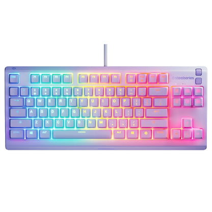 SteelSeries Apex 3 TKL RGB lavender gaming keyboard, view 8
