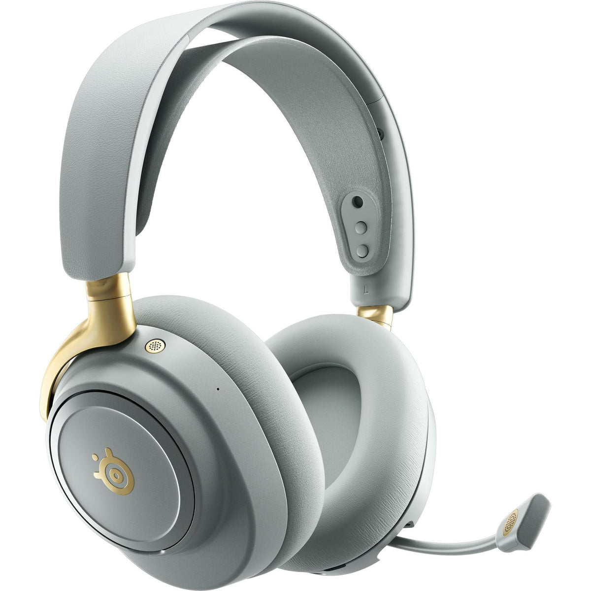 SteelSeries Arctis Nova Elite sage and gold wireless gaming headset, view 4