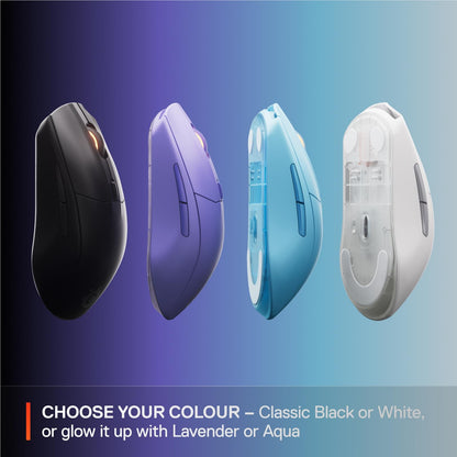 SteelSeries Rival 3 Wireless Gen 2 lavender gaming mouse, view 7