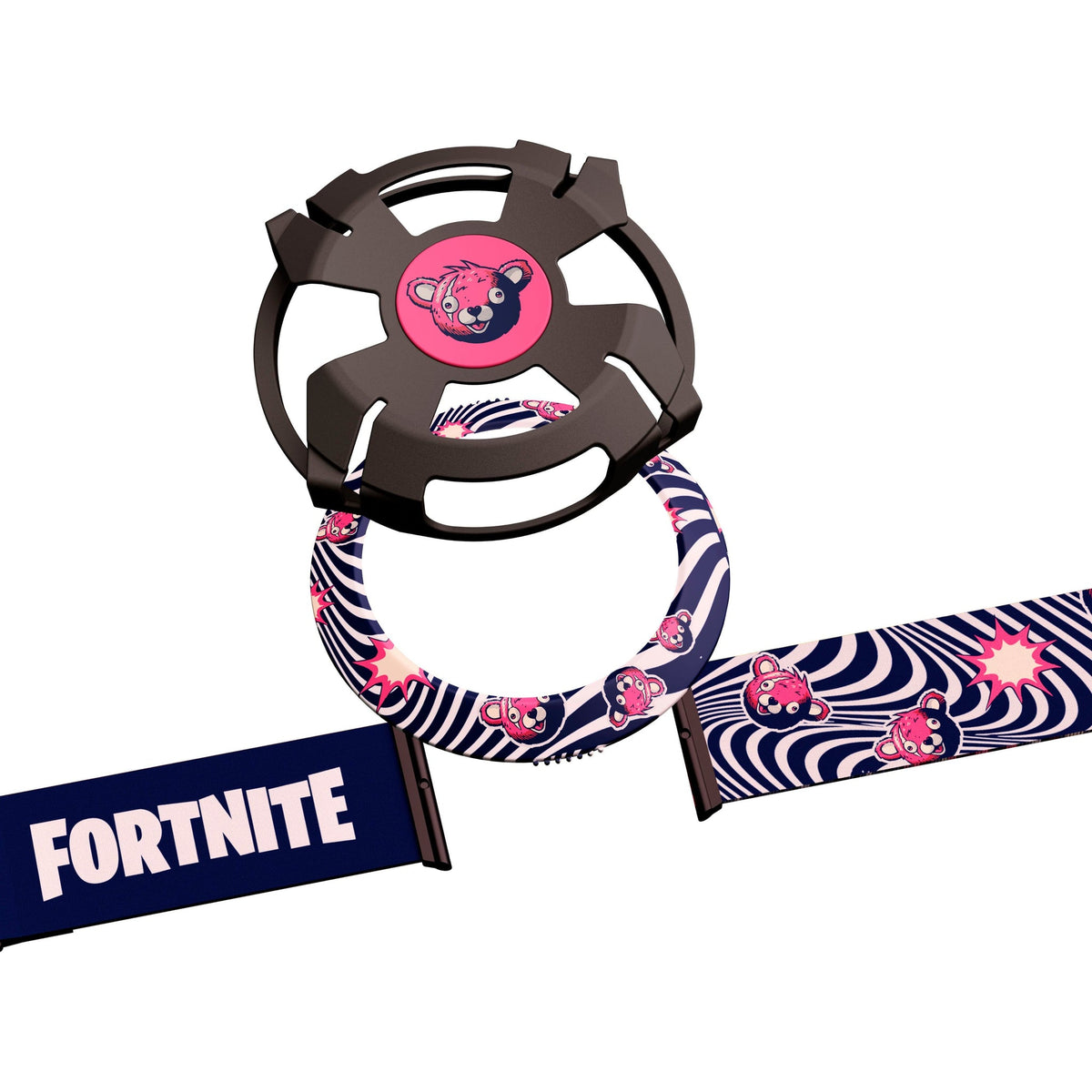 Woojer Fortnite Strap 3 ring, armor and belt style set, Cuddle Team Leader Edition, front